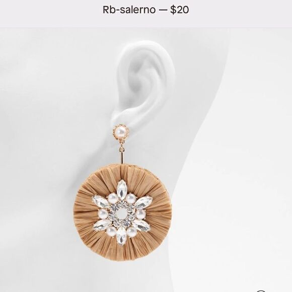 ALDO x Rocky Barnes Endless Summer Raffia Earring - Picture 2 of 7